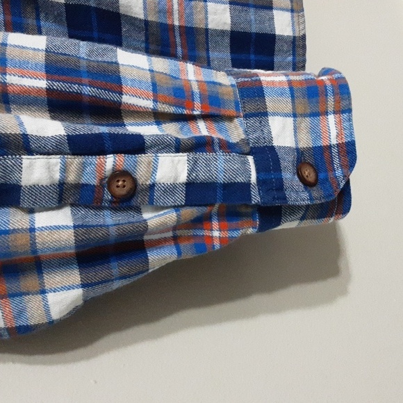 Woolrich men plaid linen organic cotton shirt XL /TG button down office Y2k - Picture 3 of 6